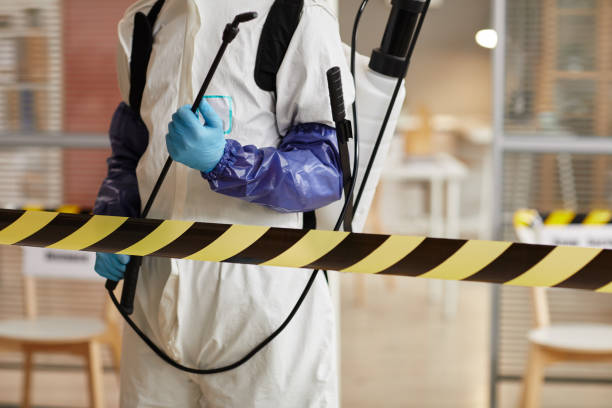 Professional Sewage Cleanup technician working in Montezuma, IN